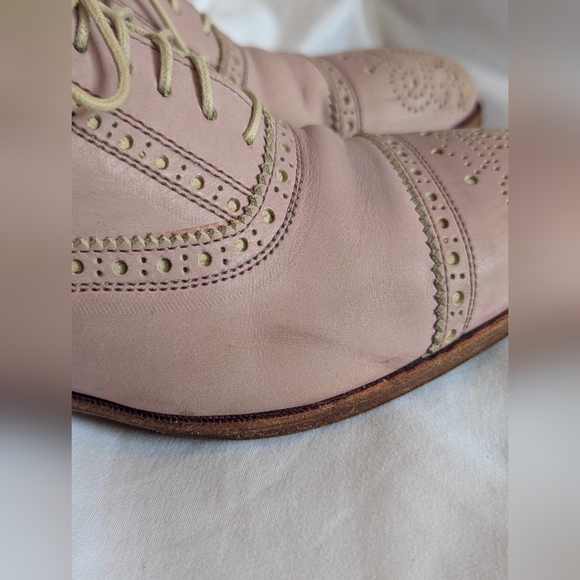 Fluevog Gateway Brandenburg pink brogue real leather size 5 - Picture 3 of 10